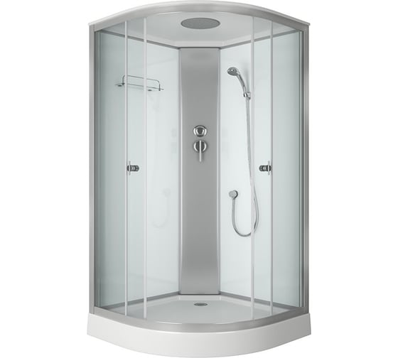 Душевая кабина Bauedge BAU Dream Hit Black 100x100х215, прозрачное закаленное стекло, белая TY0025