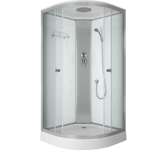 Душевая кабина Bauedge BAU Dream Hit Black 90x90х215, прозрачное закаленное стекло, белая TY0024