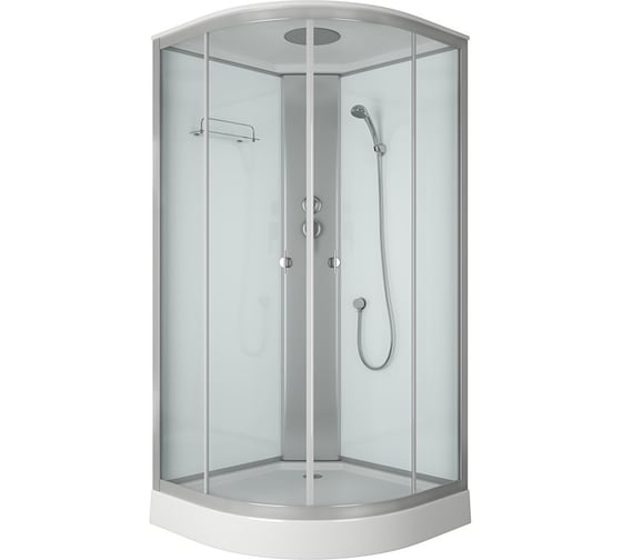Душевая кабина Bauedge BAU Dream Hit Black 90x90х215, прозрачное закаленное стекло, белая TY0024