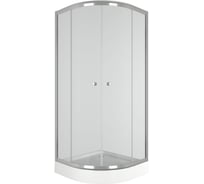 Душевой уголок BauedgeBAU Dream Hit с поддоном 80x80х195, прозрачное закаленное стекло, хромированный профиль TY0026