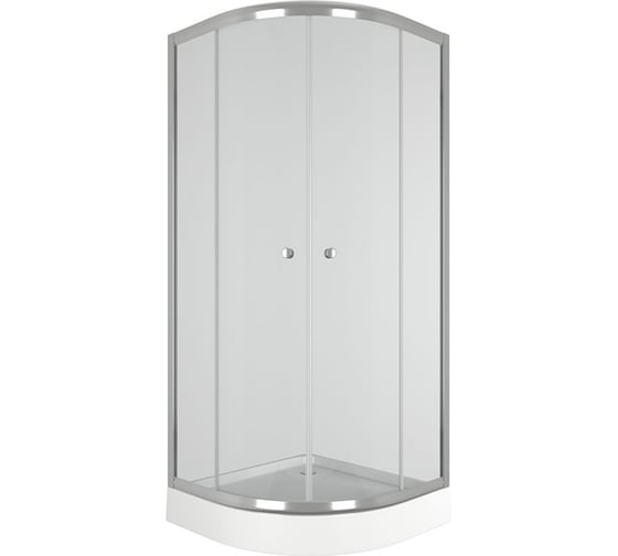 Душевой уголок BauedgeBAU Dream Hit с поддоном 80x80х195, прозрачное закаленное стекло, хромированный профиль TY0026 1