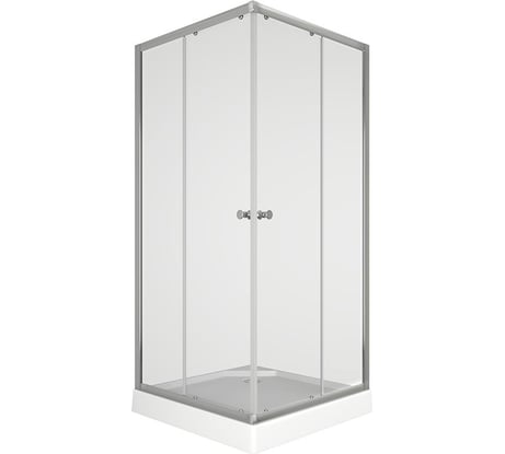 Душевой уголок BauedgeBAU Stil Hit с поддоном 80x80х195, прозрачное закаленное стекло, хромированный профиль TY0034