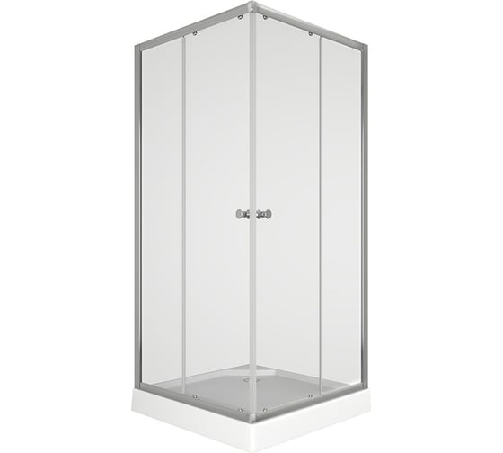 Душевой уголок BauedgeBAU Stil Hit с поддоном 80x80х195, прозрачное закаленное стекло, хромированный профиль TY0034