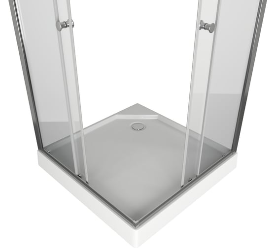 Душевой уголок BauedgeBAU Stil Hit с поддоном 80x80х195, прозрачное закаленное стекло, хромированный профиль TY0034