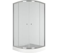 Душевой уголок BauedgeBAU Dream Hit с поддоном 100x100х195, прозрачное закаленное стекло, хромированный профиль TY0028