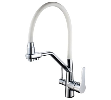 Смеситель для кухни OUTE с гибким съемным изливом и дополнительным выводом для фильтра T603B