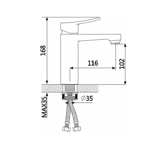 Смеситель для раковины OUTE T10301
