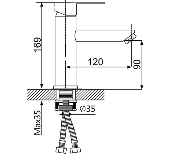 Смеситель для раковины OUTE T40101