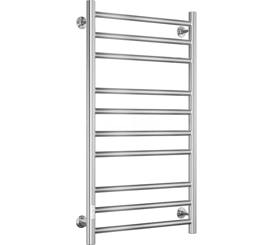 Полотенцесушитель электрический Bauedge BAU В10 100х50, П10 (3+4+3) с таймером справа, нерж. сталь, хром, универсальное подключение M0021U