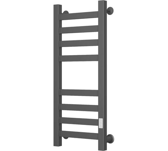 Полотенцесушитель электрический Bauedge профильный BAU Gun Grey В81/10 30х80 темно-серый металлик с таймером слева M0088