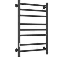 Полотенцесушитель электрический Bauedge BAU В10 50х80, П8 (3+3+2) с таймером слева, черный матовый RAL 9005 M0030