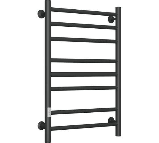 Полотенцесушитель электрический Bauedge BAU В10 50х80, П8 (3+3+2) с таймером слева, черный матовый RAL 9005 M0030 1
