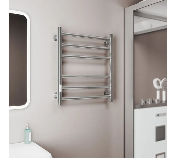 Полотенцесушитель электрический Bauedge BAU В10 50х60, П 6 (3+3) с таймером слева, скрытый монтаж M0041