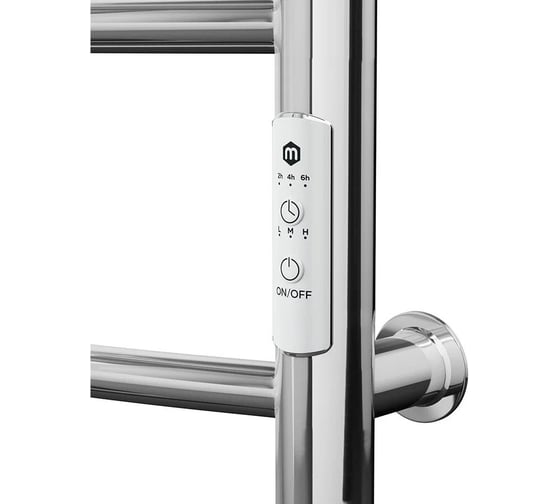 Полотенцесушитель электрический Bauedge BAU В10 40х80, П8 (3+3+2) с таймером справа, скрытый монтаж, универсальное подключение M0035U