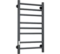 Полотенцесушитель электрический Bauedge BAU В10 40х80, П8 (3+3+2) с таймером слева, черный матовый RAL 9005 M0034