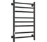 Полотенцесушитель электрический Bauedge BAU В10 50х80, П8 (3+3+2) черный матовый RAL 9005, универсальное подключение M0029U 1