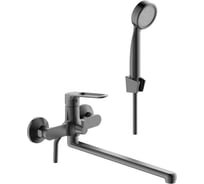 Смеситель для ванны АНТЕЙ Базальт шар. L-30см, с перекл. душа, цвет серый матовый 313535 d25 1/10 313535-ANT