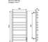 Полотенцесушитель электрический Primoclima Stella E Inox 100х50 3_4_3 PCStellaEInox100503.4.3 2