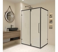 Душевой уголок RGW 120х80х185 CL-046-B Прямоугольный/Чёрный/Матовое/6 мм 350904628-24