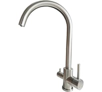 Смеситель для кухни АНТЕЙ Булат шар. с доп.выходом для питьевой воды 511522 нержав.сталь 1/10 511522-ANT