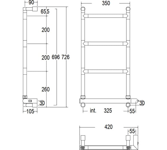 Электрический полотенцесушитель Margaroli Sereno 582, цвет: хром 5823204CRNB