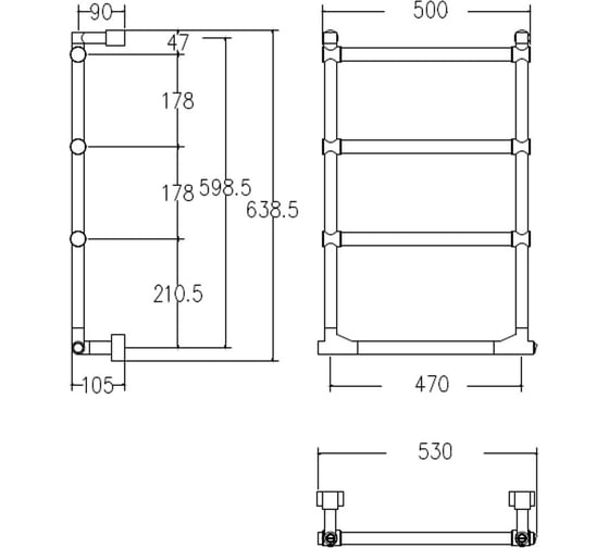 Электрический полотенцесушитель Margaroli Sole 512, цвет: хром 5124704CRNB