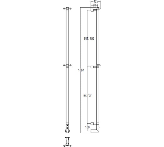 Электрический полотенцесушитель Margaroli Acrobaleno 616X, цвет: хром 616XCRB-1650