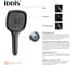 Лейка для душа IDDIS черная, Слайд (Slide) SLI3F0Bi18 3