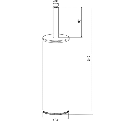 Ерш IDDIS 01 нержавеющая сталь, черный BRUBL0i47