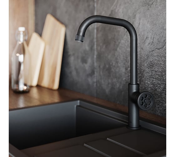 Смеситель для кухни IDDIS Grange черный GRABL00i05