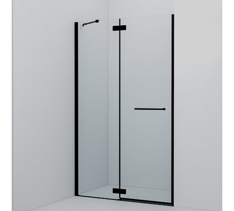 Душевая дверь IDDIS Slide распашная, черный алюминиевый профиль, 120х195 SLI6BH2i69