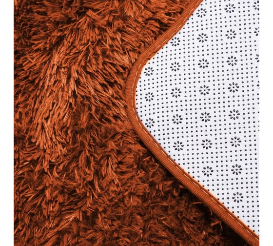 Коврик для ванной и спальни Raindrops Fluffy кирпичный 50х80 RD157