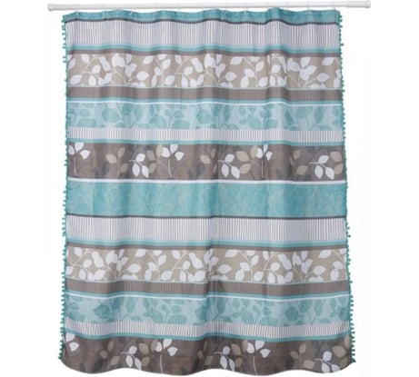 Штора для ванной с тесьмой Raindrops Аквамарин 1.8х1.8 A-12