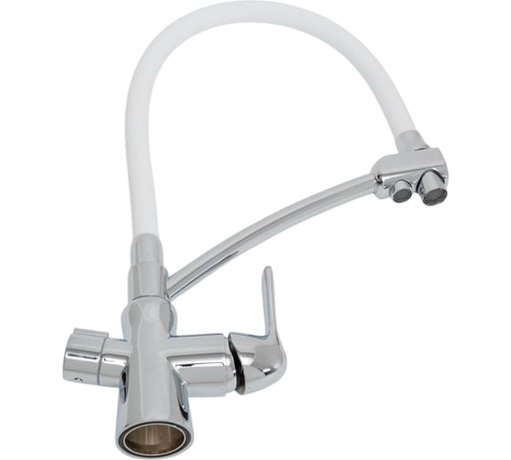 Смеситель для кухни Lemark Comfort с подключением к фильтру с питьевой водой LM3070C-White