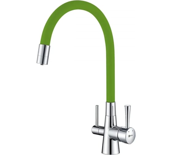 Смеситель для кухни Lemark Comfort с подключением к фильтру с питьевой водой LM3075C-Green