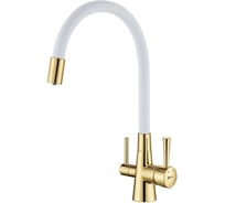 Смеситель для кухни Lemark Comfort с подключением к фильтру с питьевой водой LM3075G-White