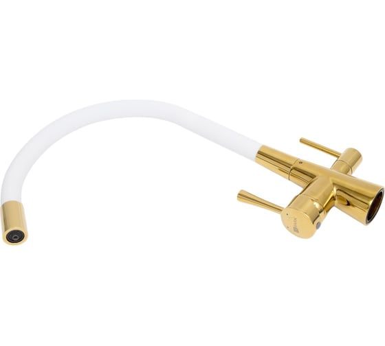 Смеситель для кухни Lemark Comfort с подключением к фильтру с питьевой водой LM3075G-White