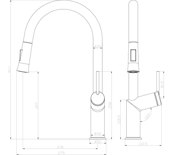 Смеситель для кухни Lemark Minima LM3850C
