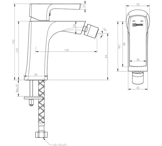 Смеситель для биде Lemark Ursus LM7208BL