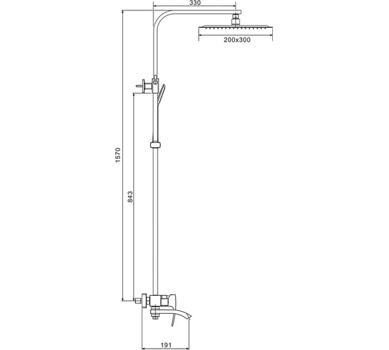 Душевая стойка со смесителем Gappo G2407-3