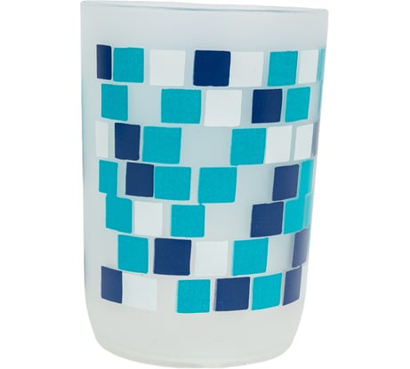 Стакан для зубных щеток Аквалиния Синие квадраты 8517С