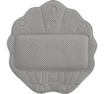 Подушка для ванны с присосками VILINA Лотос, массажная, 33x33 см, серая 6909-grey