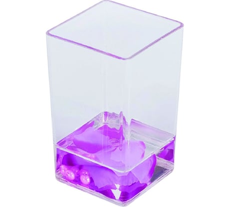 Стакан для зубных щеток Аквалиния Фиолетовые лепестки A8824_W46