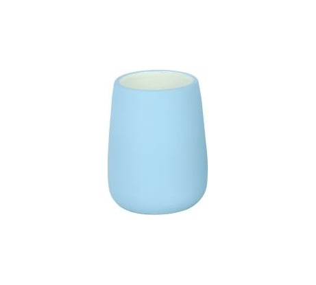 Стакан для зубных щеток Аквалиния Soft голубой B4333A-2B