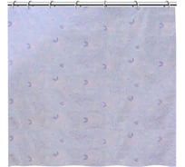 Штора для ванной Аквалиния Голубые листья 09.020А-2