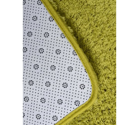 Коврик для ванной и спальни Аквалиния Woolly зеленый, 50х80 5083