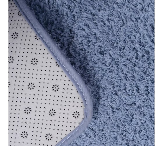 Коврик для ванной и спальни Аквалиния Woolly голубой, 50х80 5084