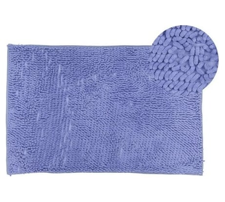 Коврик для ванной Аквалиния микрофибра, синий, 50х80 МСИН9