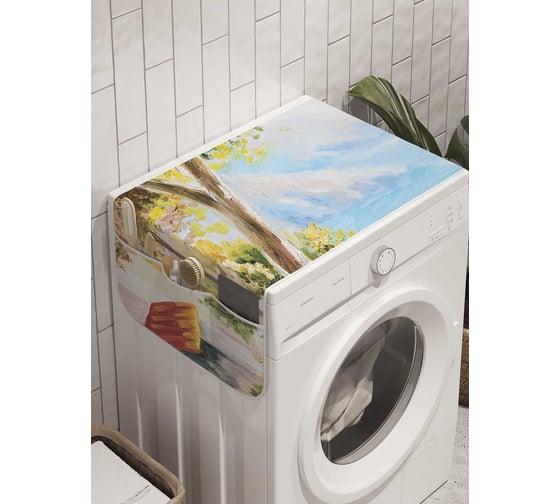 Органайзер для хранения Ambesonne "Дача у моря" на стиральную машину, 45x120 см, cwm_9258 1