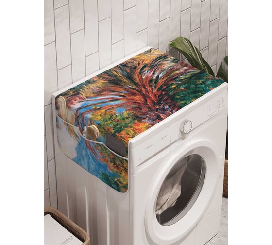 Органайзер для хранения Ambesonne "Пальма в Бордигере" на стиральную машину, 45x120 см, cwm_7794 1